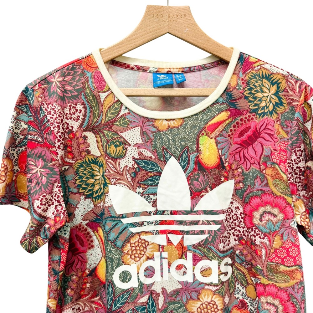 Adidas‎ Originals x Farm Passaredo Tropical Toucan Trefoil T-Shirt S - Picture 3 of 7